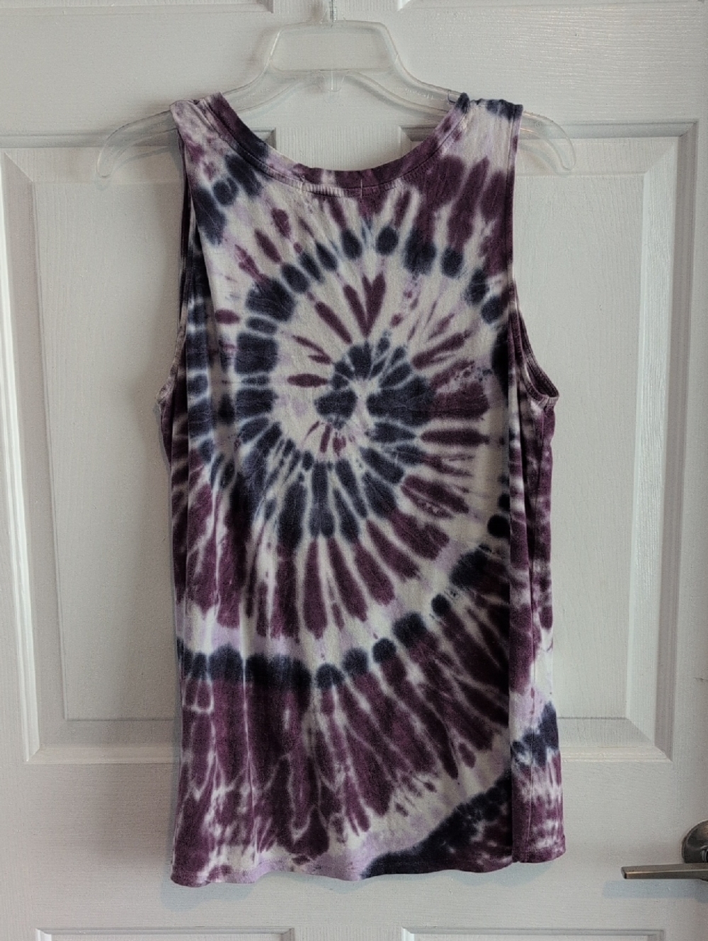 C&C California Purple & Blue Tie-Dye Tank Top, Medium Sleeveless Festival - Picture 6 of 10